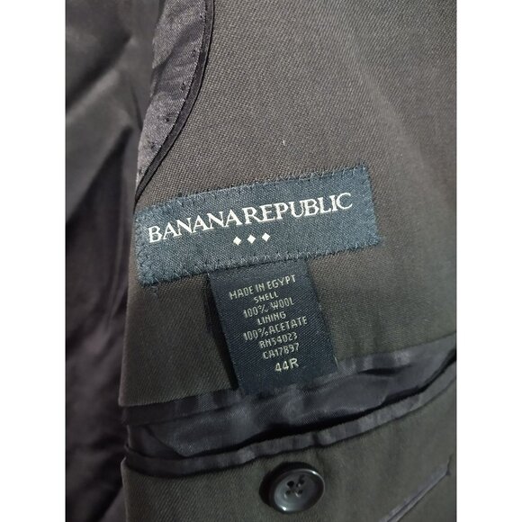 Banana Republic Blazer Mens 44R Brown Wool Sport Coat Suit Jacket 3 Button - Picture 9 of 11
